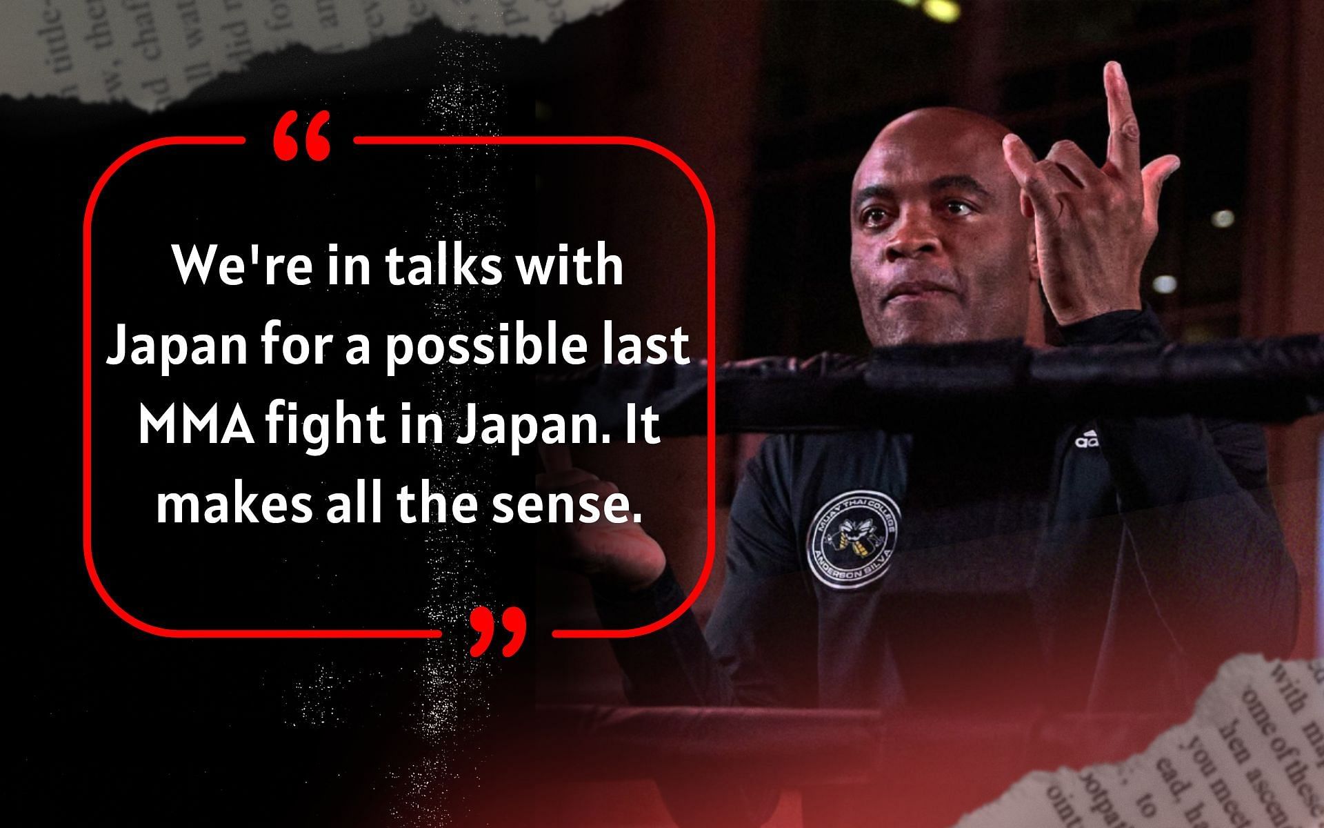 Anderson Silva want his final fight in Japan [Image credits: @mmafighting on Instagram]