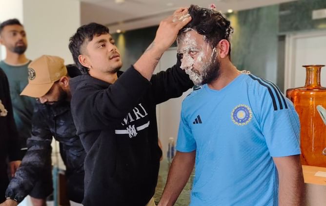 [In Pictures]: Team India celebrate Ajinkya Rahane's birthday ahead of WTC 2023 final