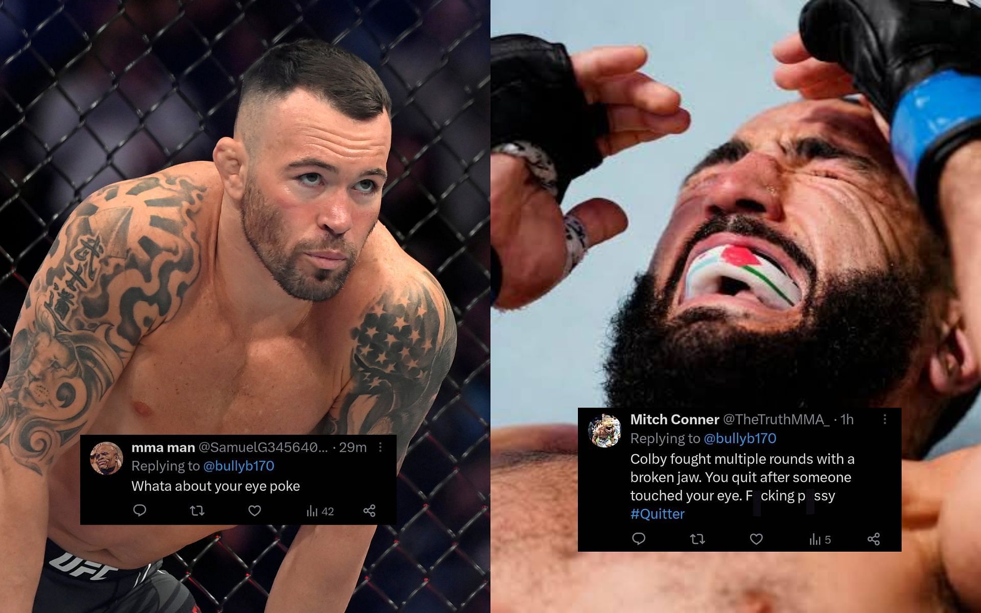 Colby goes off Belal Muhammad for the “white” tweet and threatens