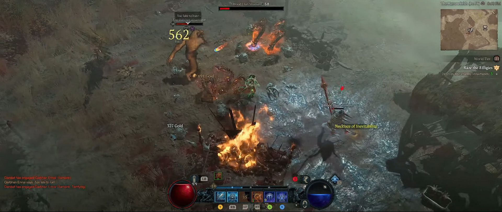 Still from the fight with Garbhan Ennai in Diablo 4 (Image via Blizzard Entertainment)