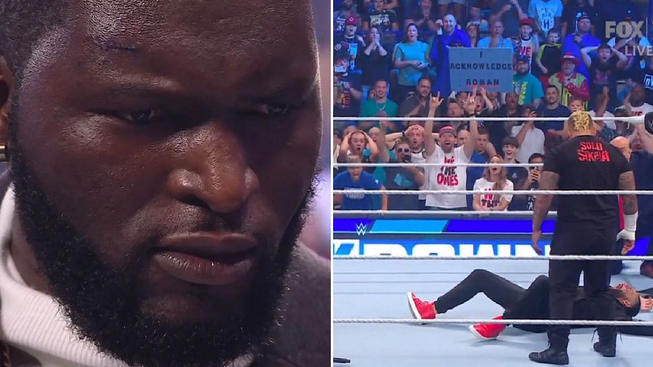 Omos put up a tweet reacting to the final moments of SmackDown