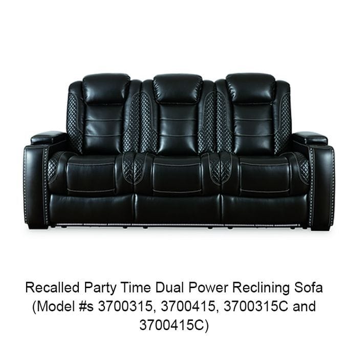 Ashley Furniture loveseats, sofas, and recliners recall reason, model