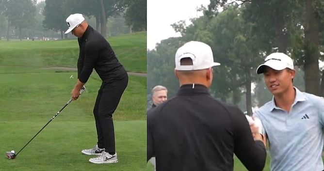 Watch: WWE star The Miz takes pointers from Collin Morikawa at the Rocket Mortgage Classic 2023 pro-am