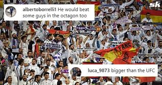 “He would beat some guys in the Octagon,” “Bigger than the UFC” – Fans react as Real Madrid legend attends UFC event
