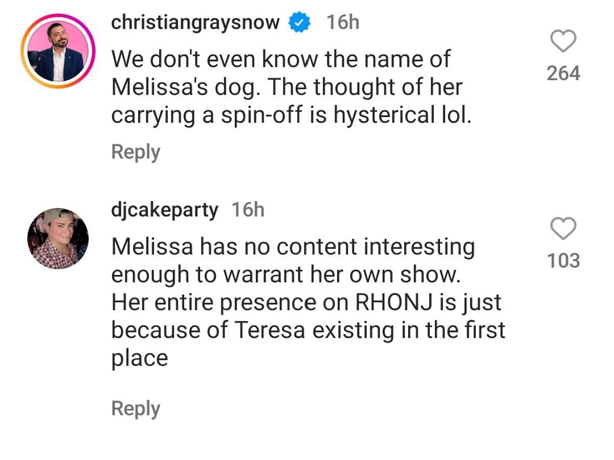 Fans react to Melissa&#039;s Stand on the spin-off show Rumor (Image via Twitter)