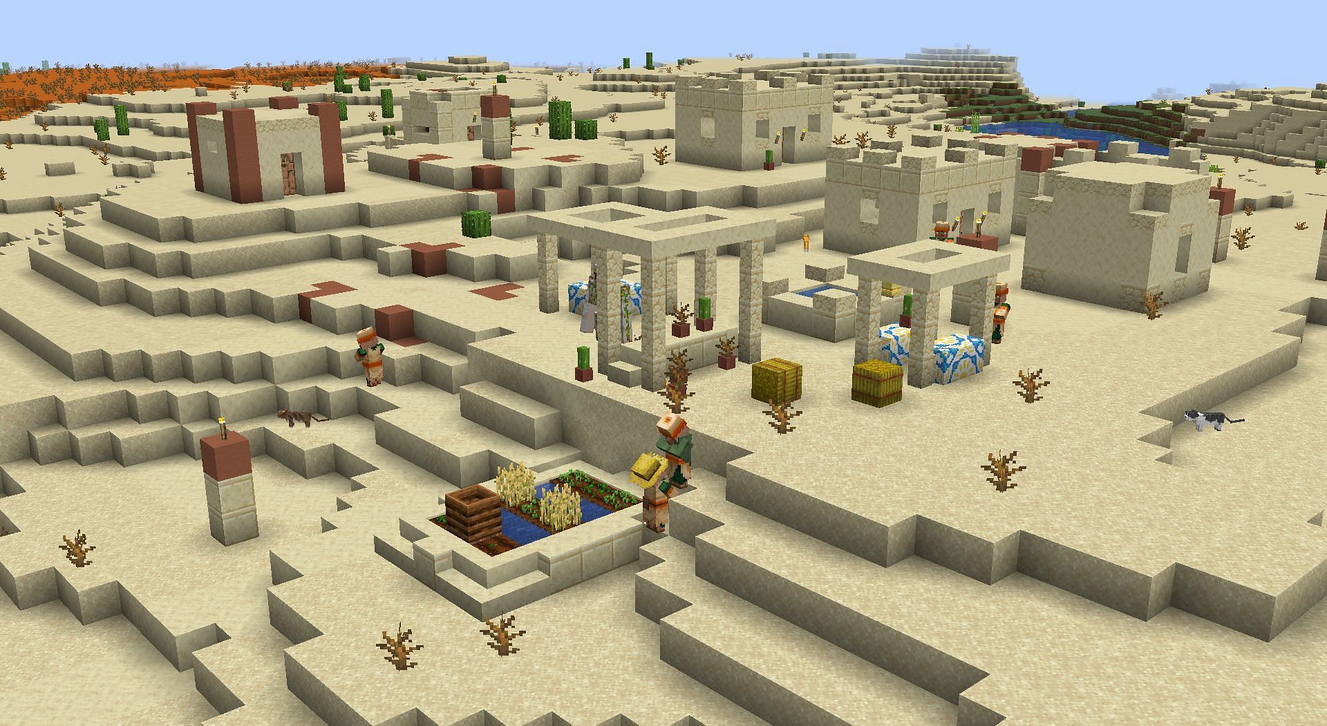You must find a desert village located in a desert biome in Minecraft 1.20 update (Image via Mojang)