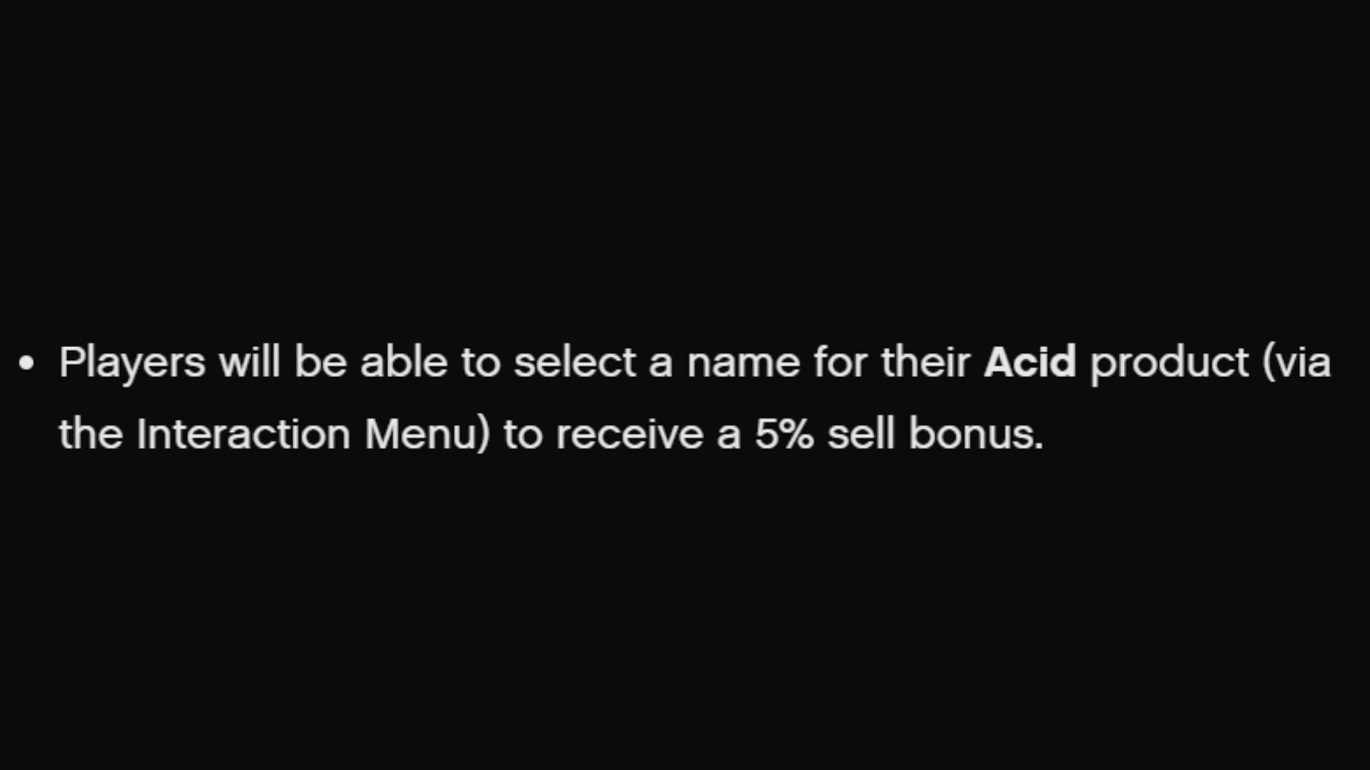 A screenshot of the official Newswire describing the Acid Lab feature. (Image via Rockstar Games)