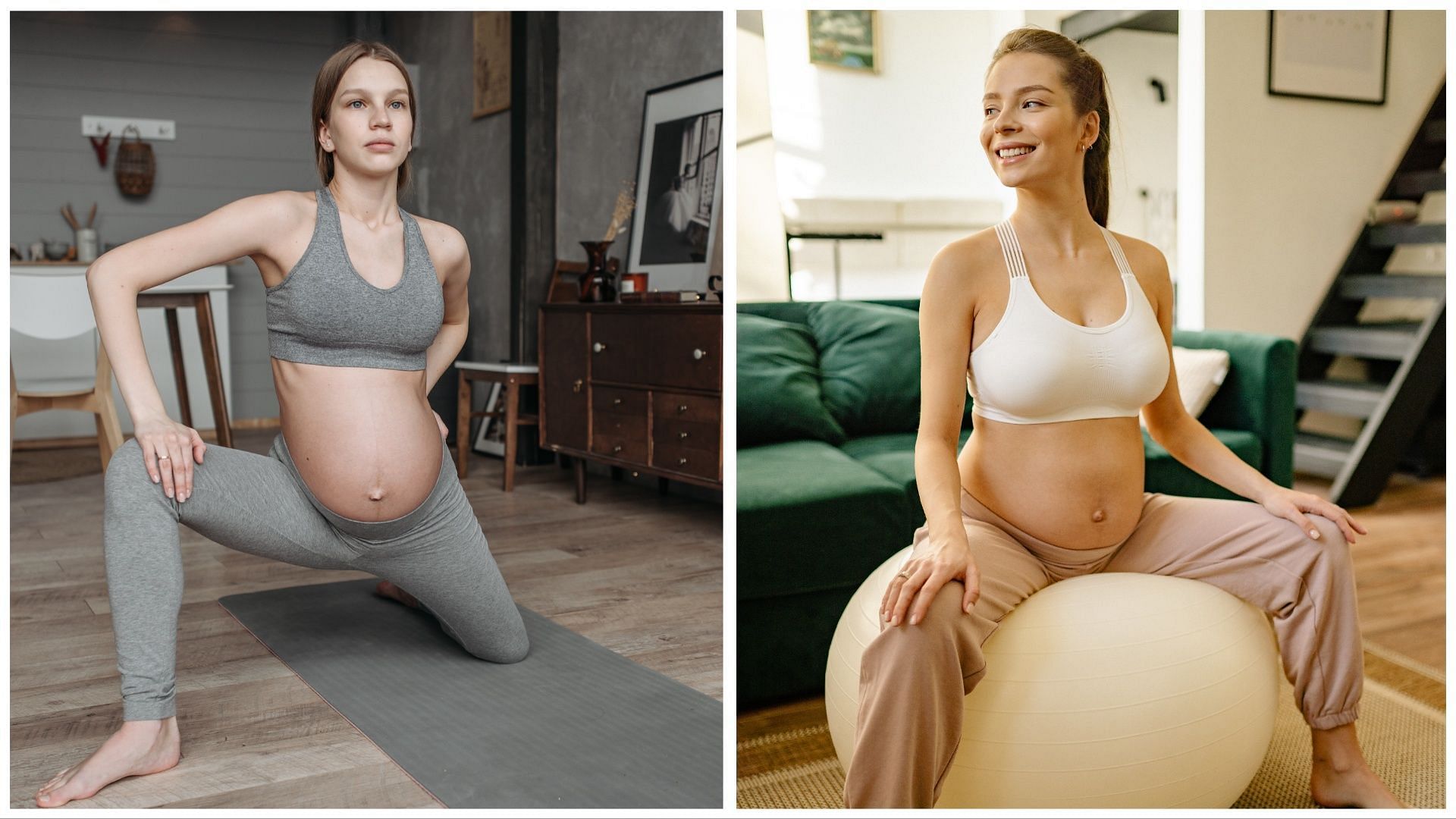 Birthing ball exercises are a great addition to the routine. (Image via Pexels/ Yan Krukau)