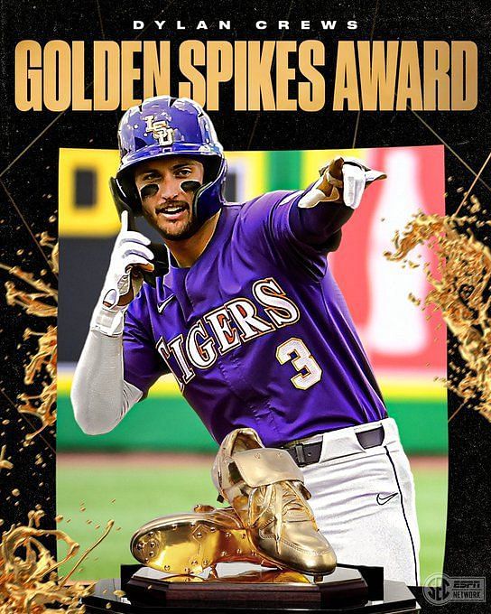 LSU's Dylan Crews named 2023 Golden Spikes Award winner