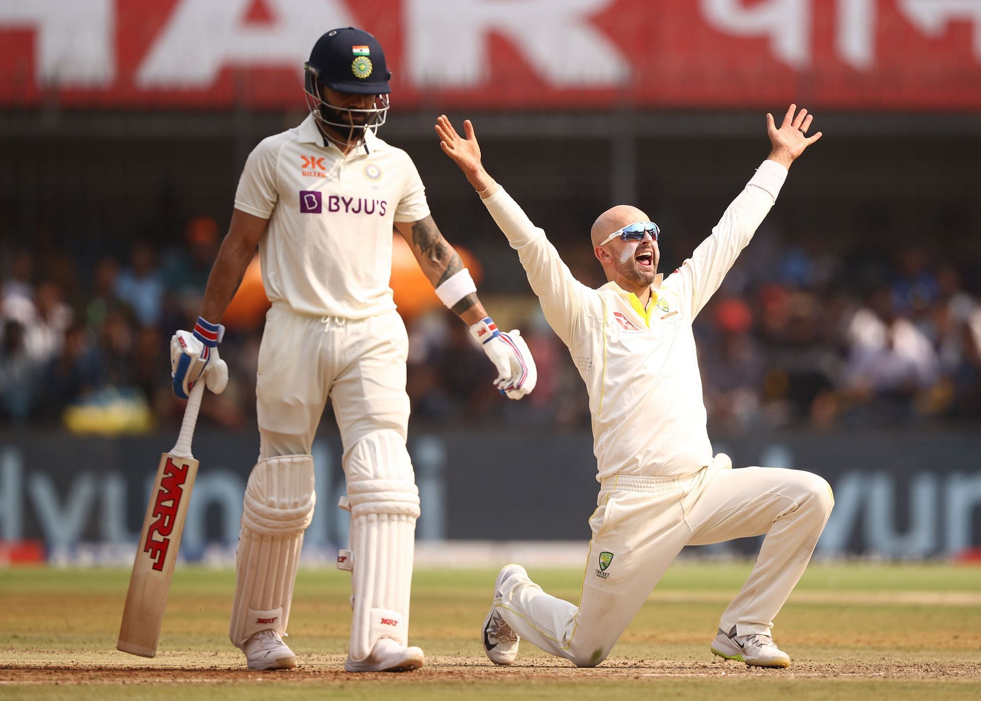 Nathan Lyon has often reserved his best for India. Pic: Getty Images