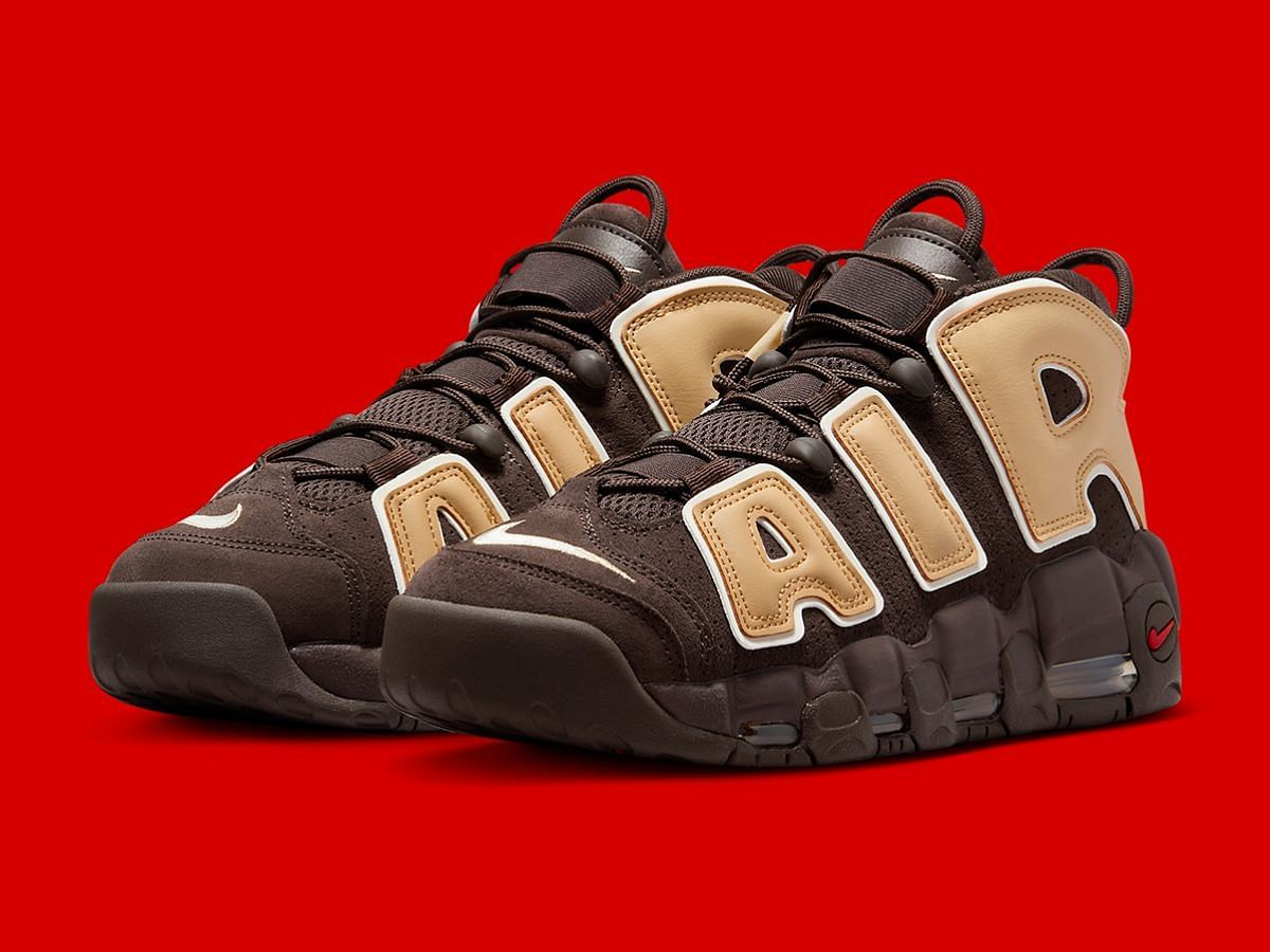 Nike Air More Uptempo Baroque Brown shoes (Image via Nike)