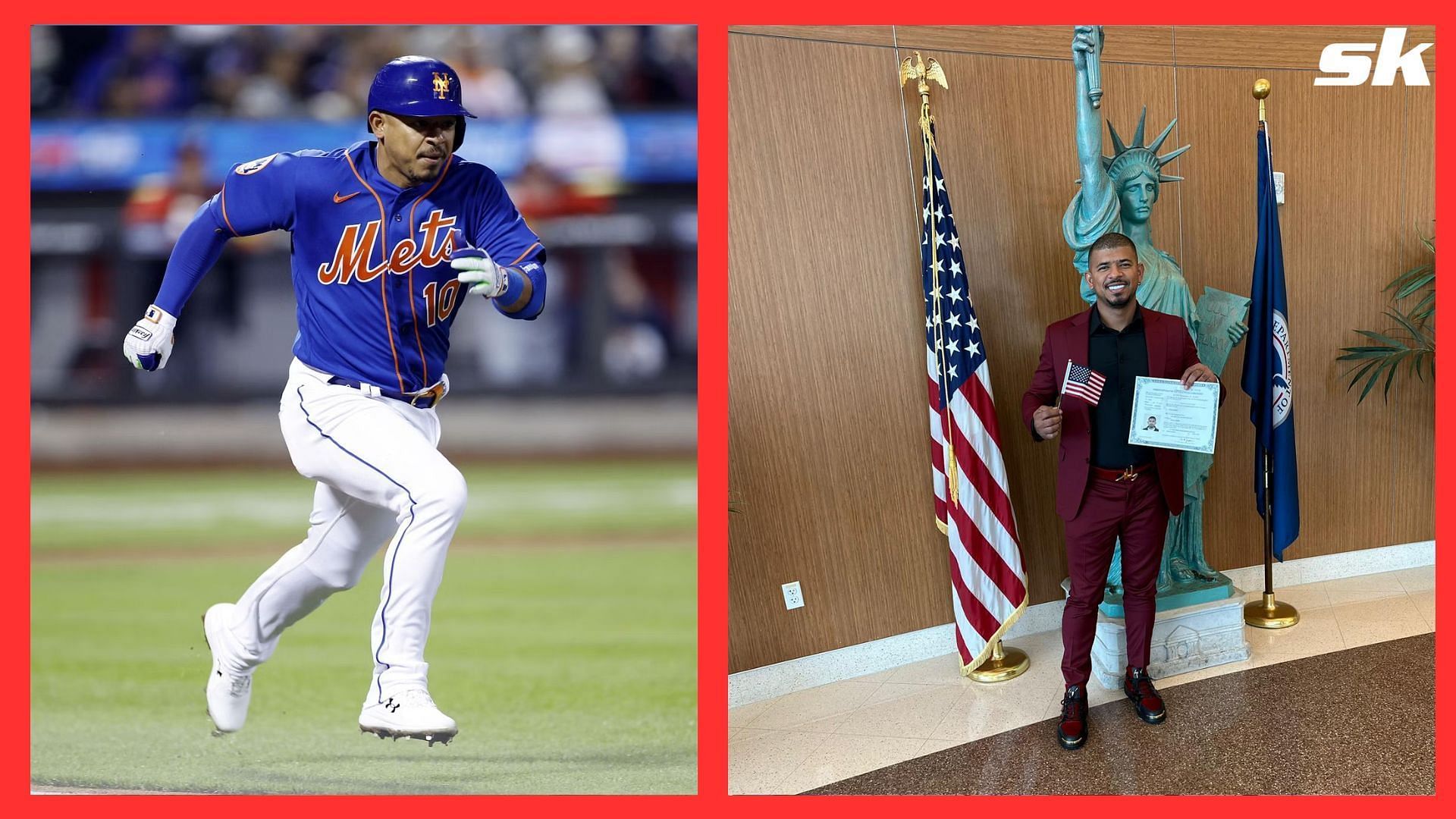 MLB fans Clown the Mets as Eduardo Escobar recieves US citizenship. Picture credit: Eduardo Escobar Twitter