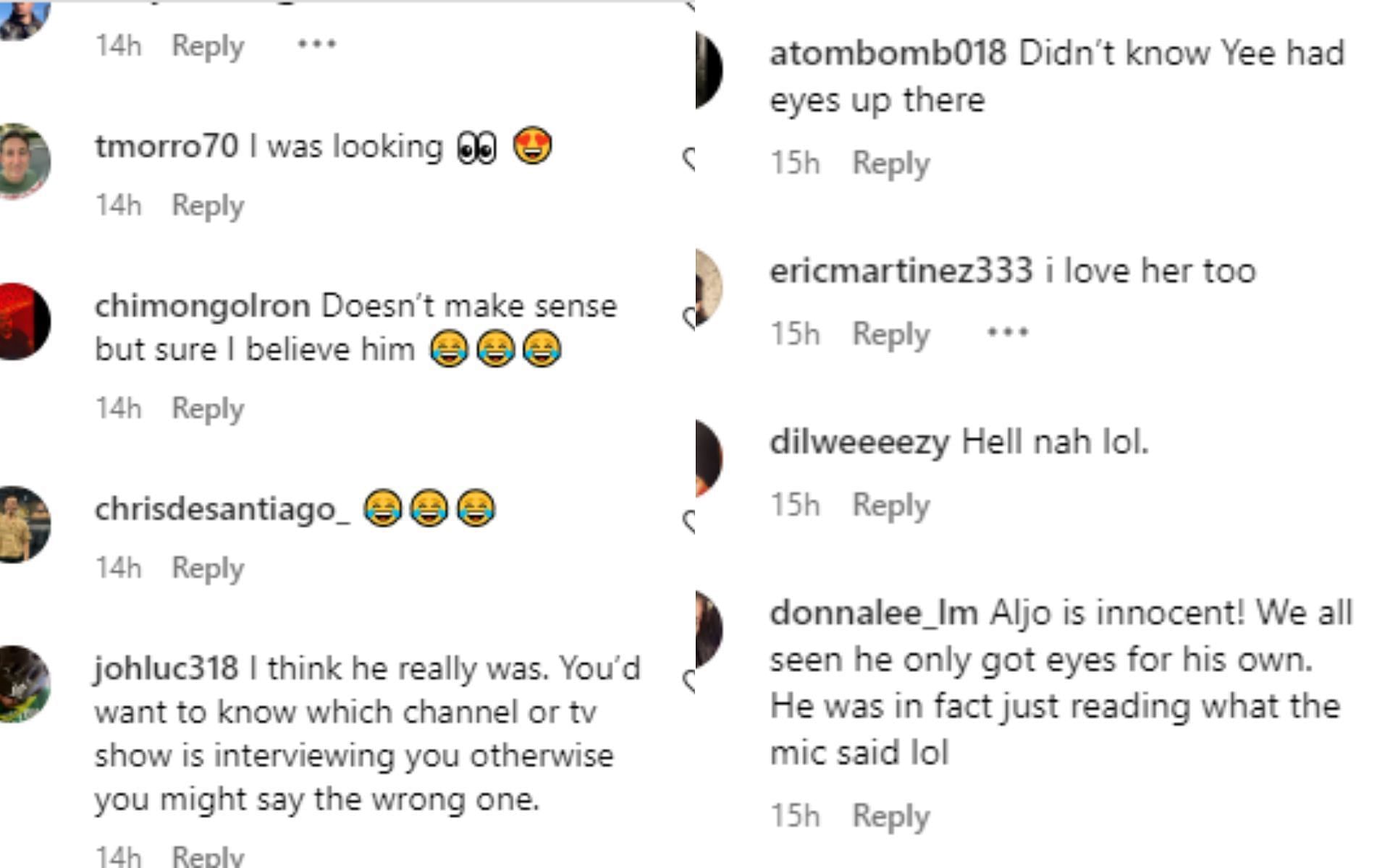 MMA fans commenting on Helen Yee&#039;s Instagram post