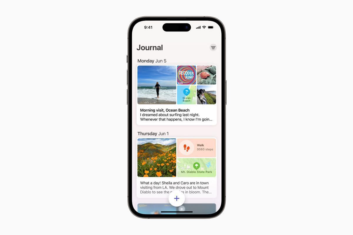 Journal will be available to all users who are on the latest iOS 17 update (Image via Apple)