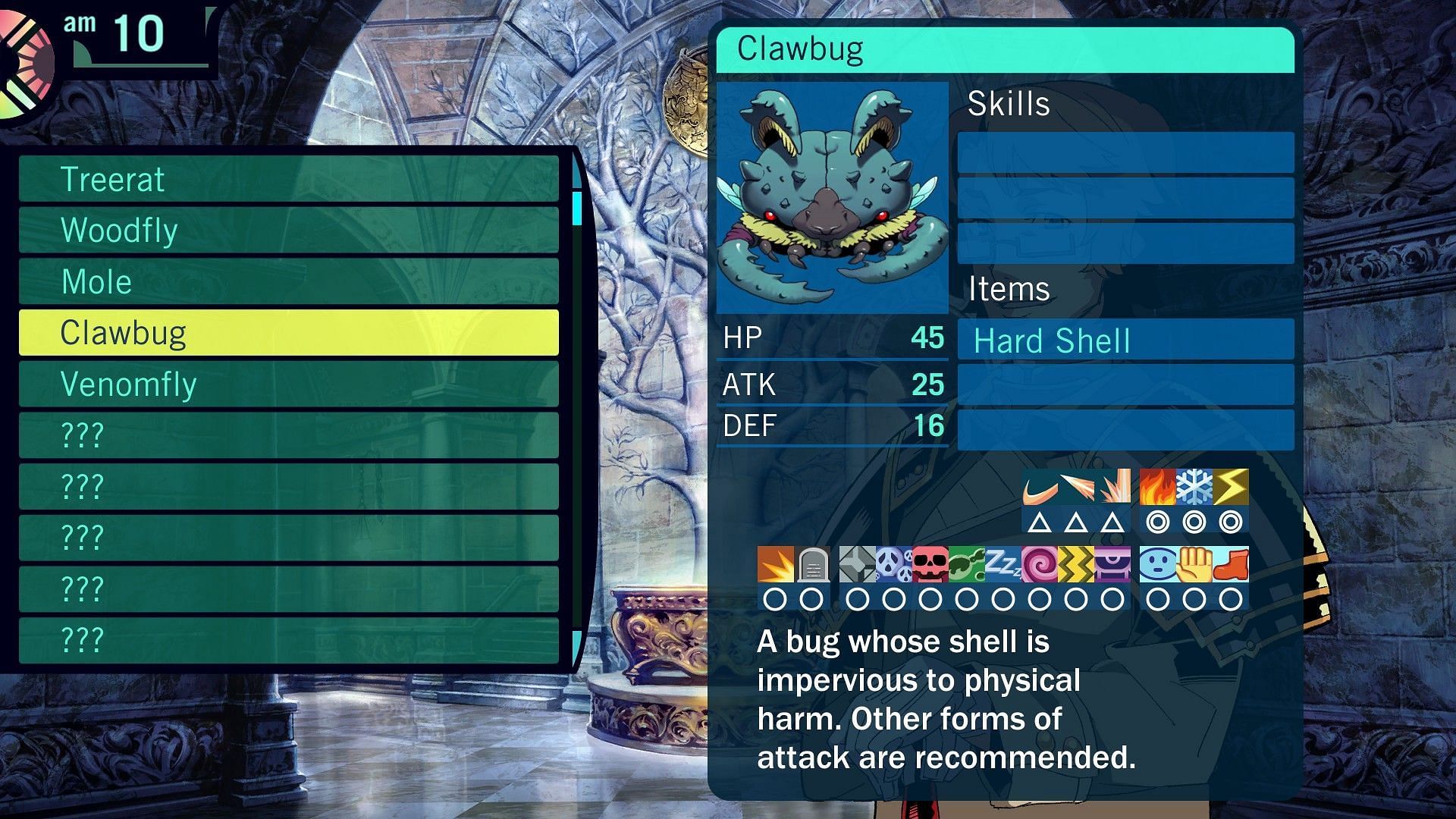 Note monster weaknesses to gain the upper hand (Screenshot from Etrian Odyssey Origins Collection)