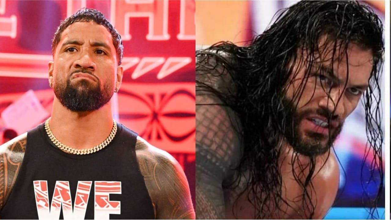 Jey Uso (left) and Roman Reigns (right)