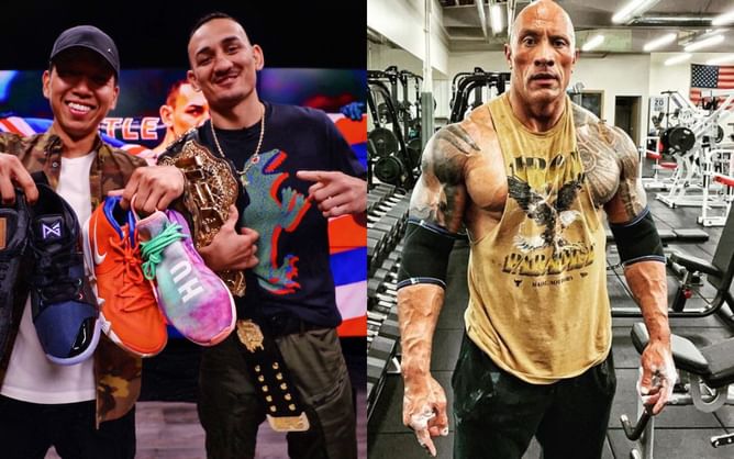 "Pay the fine for me!" - Max Holloway urges Nike to take over from Dwayne Johnson as UFC's shoe sponsor