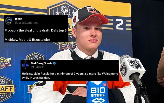"Matvei Michkov is stuck in Russia for 3 years": Fans anxious as Philadelphia Flyers select Russian prodigy at No. 7