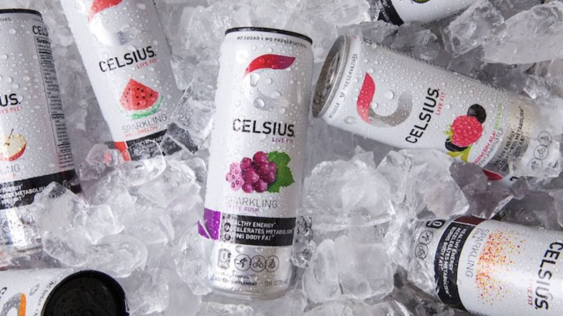 Celsius energy drinks typically contain around 200 milligrams of caffeine per serving.(Image via Celsius Holdings)