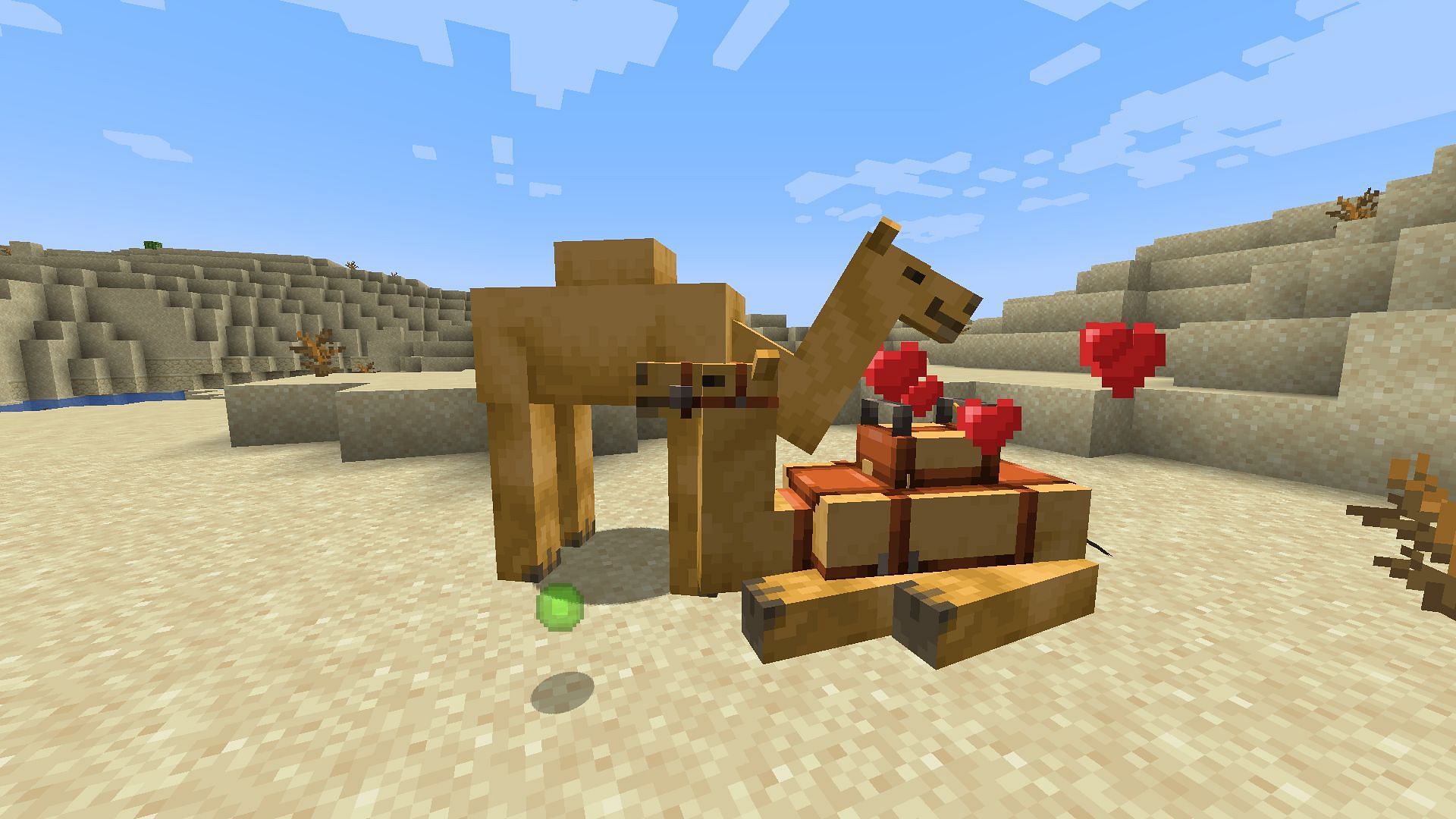 Camels are passive mobs that can be tamed and ridden in Minecraft 1.20 update (Image via Mojang)