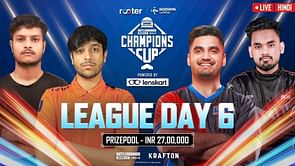 Nodwin x Rooter BGMI Champions Cup 2023 Day 6: Overall standings, top players, highlights, and more