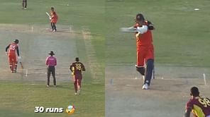 [Watch] "Netherlands go berserk"- Logan van Beek smashes 30 runs in Super Over against Jason Holder