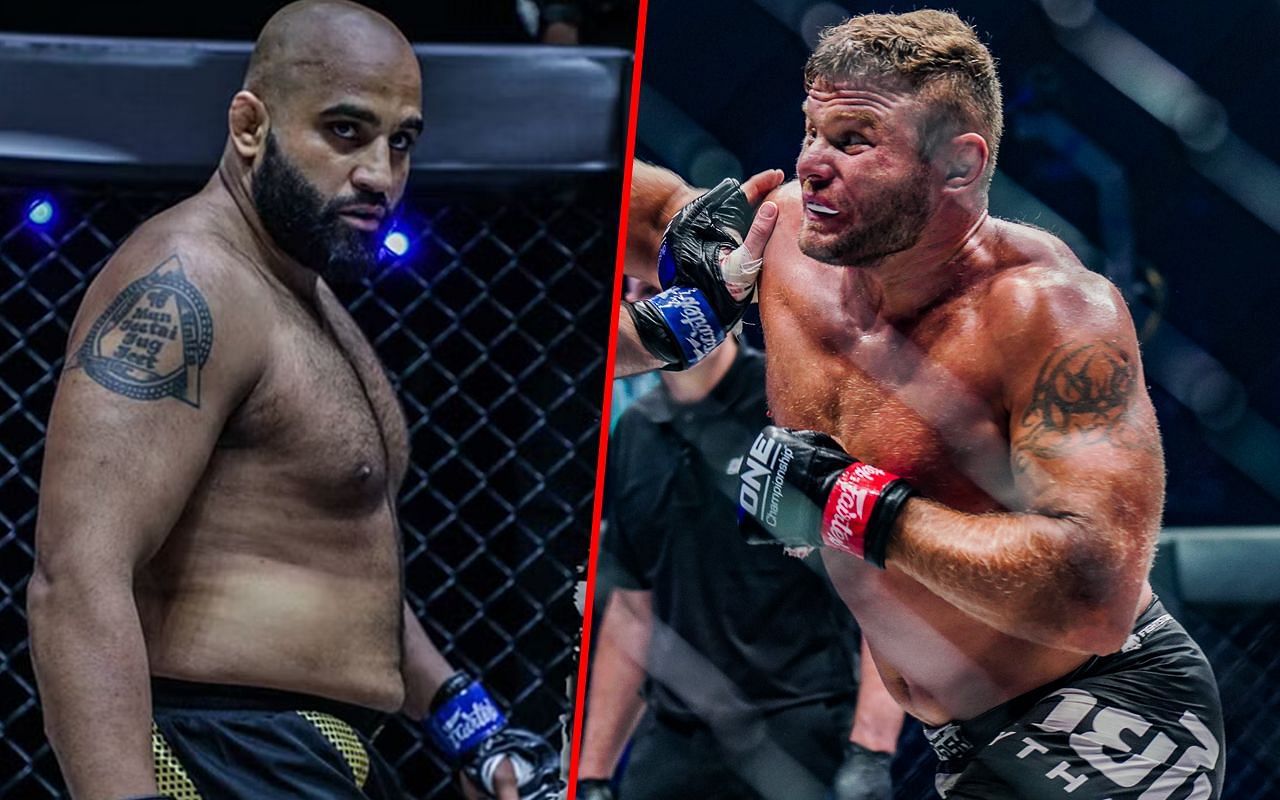 Arjan Bhullar (L) / Anatoly Malykhin (R) -- Photo by ONE Championship