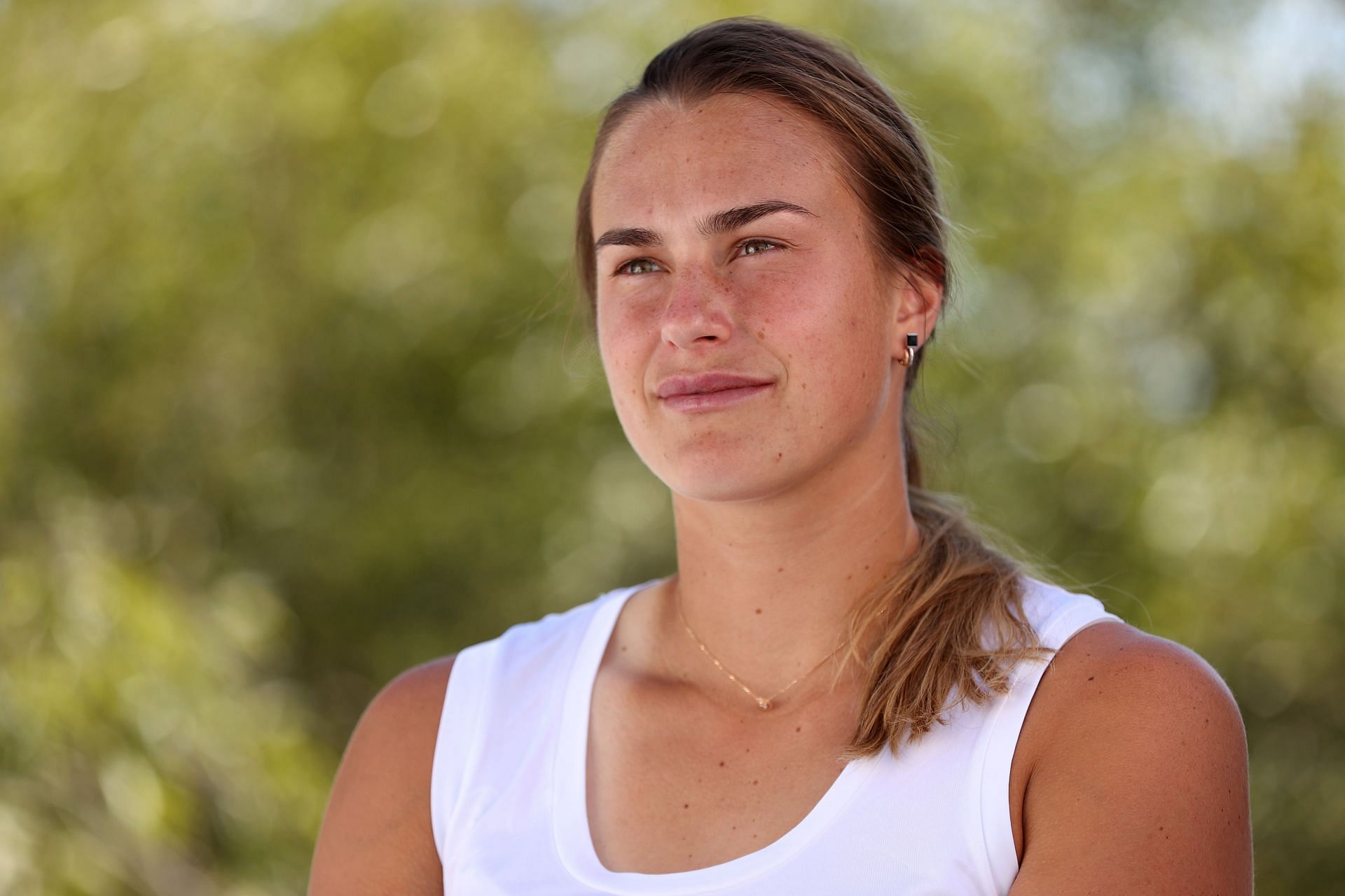 Aryna Sabalenka pictured at the 2021 WTA Finals - Previews.