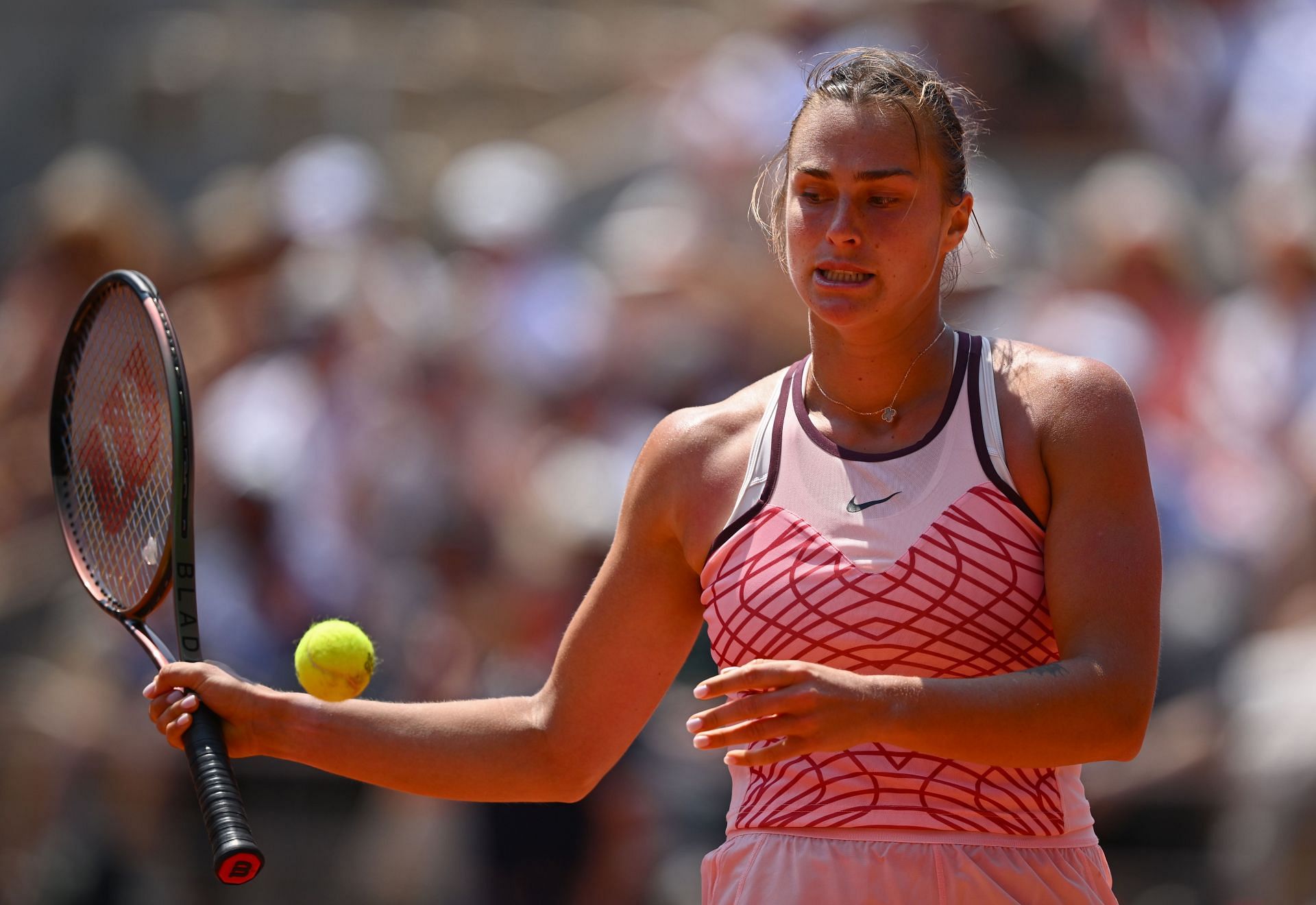 Aryna Sabalenka during Roland Garros quarterfinal