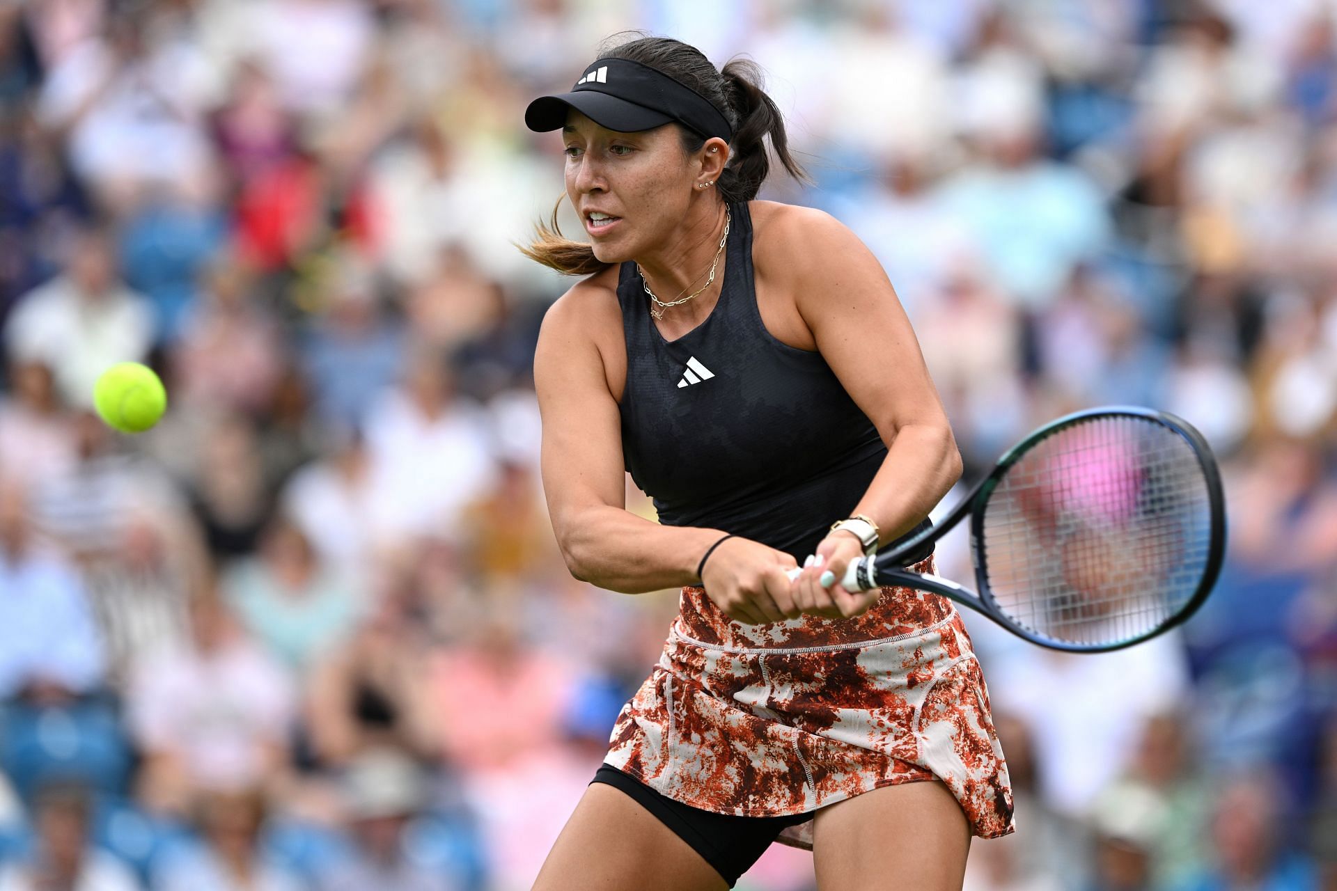 Pegula in action at the Rothesay International Eastbourne