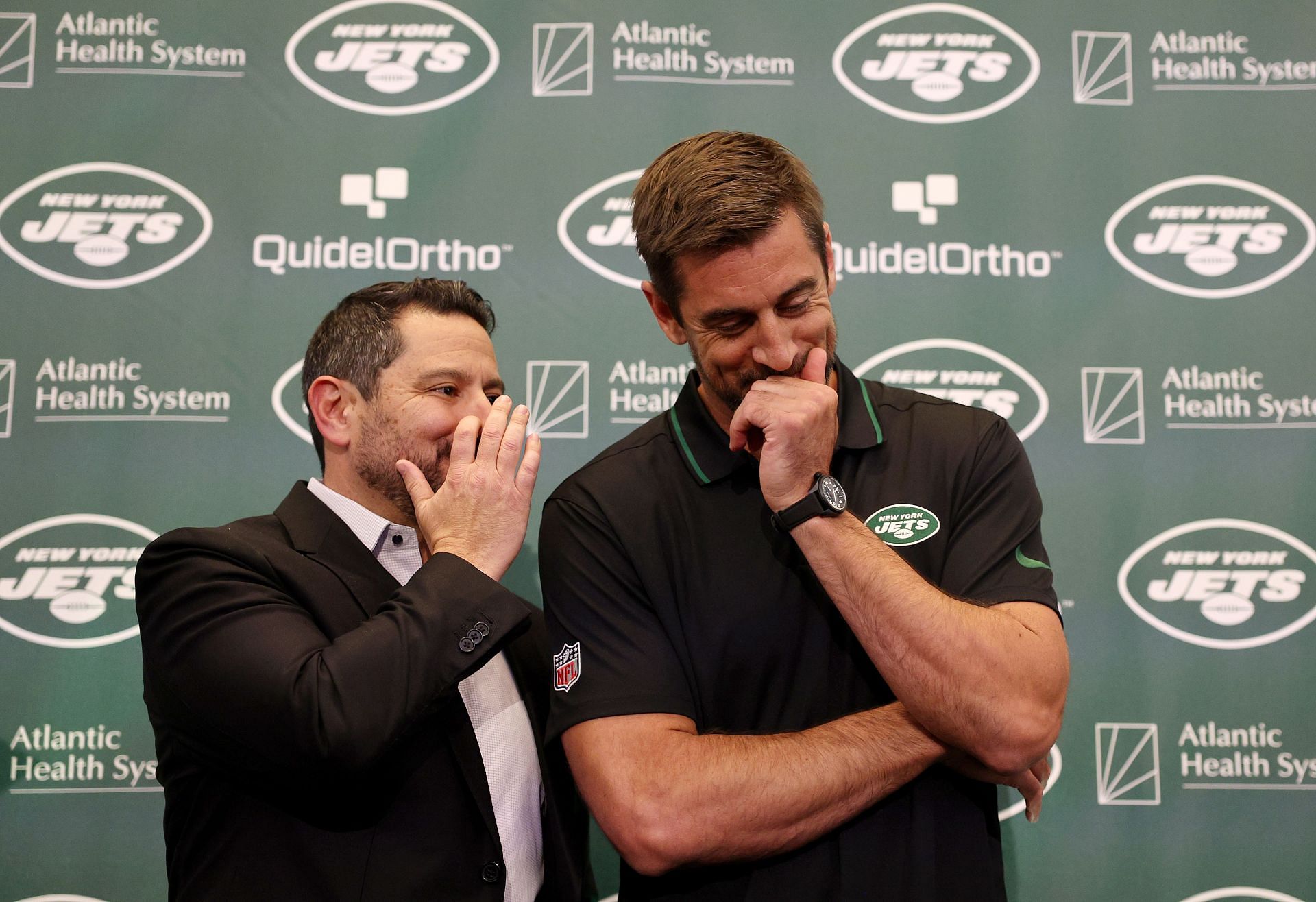 No. 8 at New York Jets Introduce Quarterback Aaron Rodgers