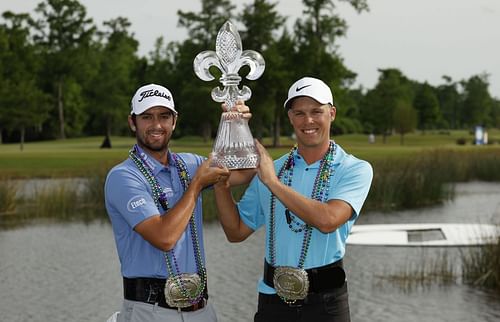 Davis Riley and Nick Hardy at the 2023 Zurich Classic of New Orleans - Final Round (via Getty Images)