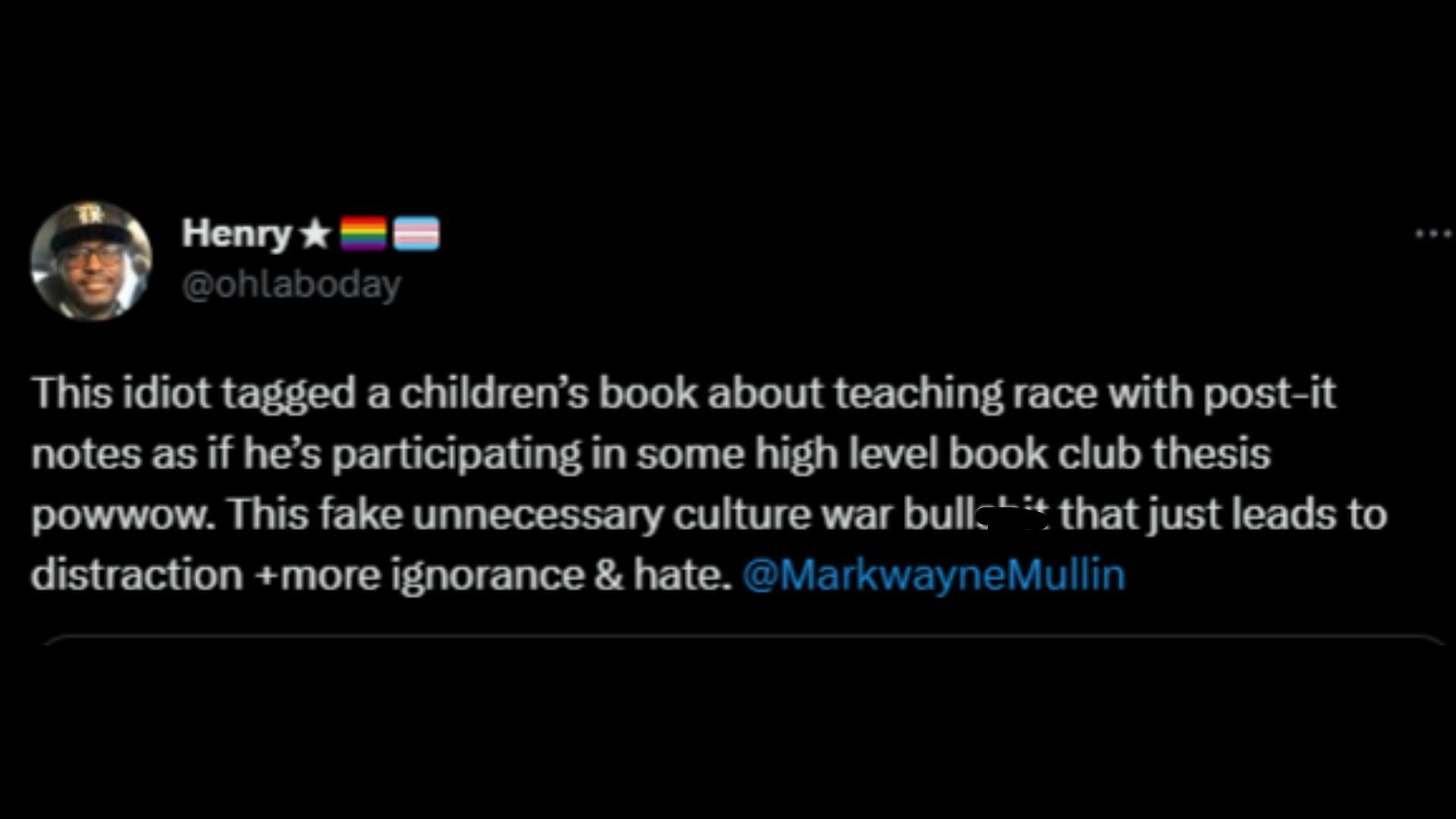 Screenshot of a Twitter user reacting to Mullin&#039;s awkward moment during the Senate hearing. (Photo via @ChudsOfTikTok/Twitter)