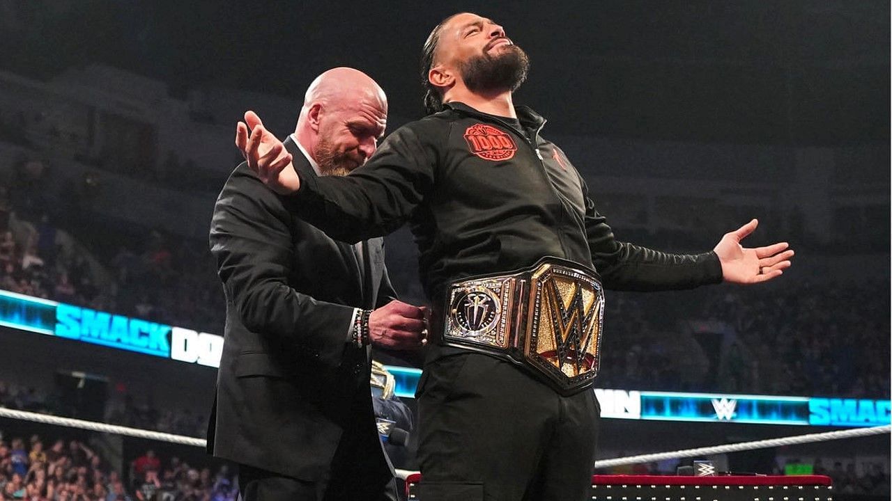 Triple H presented Roman Reigns with a new title on SmackDown