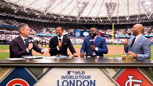 Derek Jeter's broadcasting debut during Fox's coverage