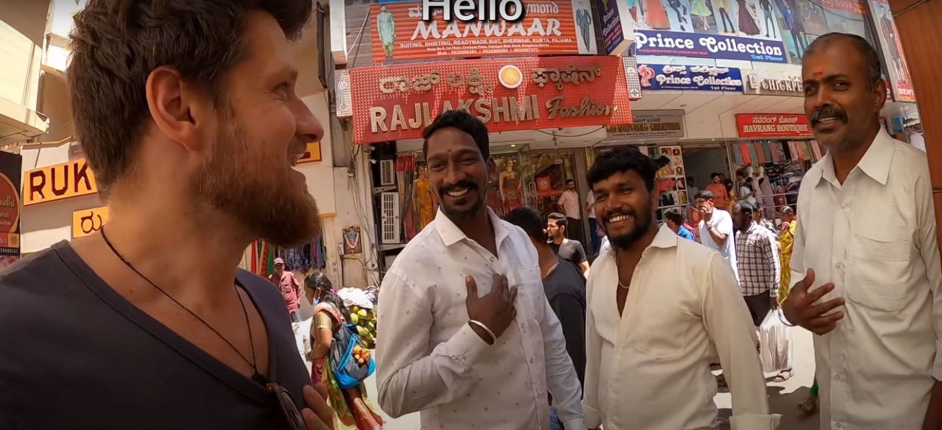 Pedro interacting with friendly Indian locals (Image via Youtube/Madley Rover)