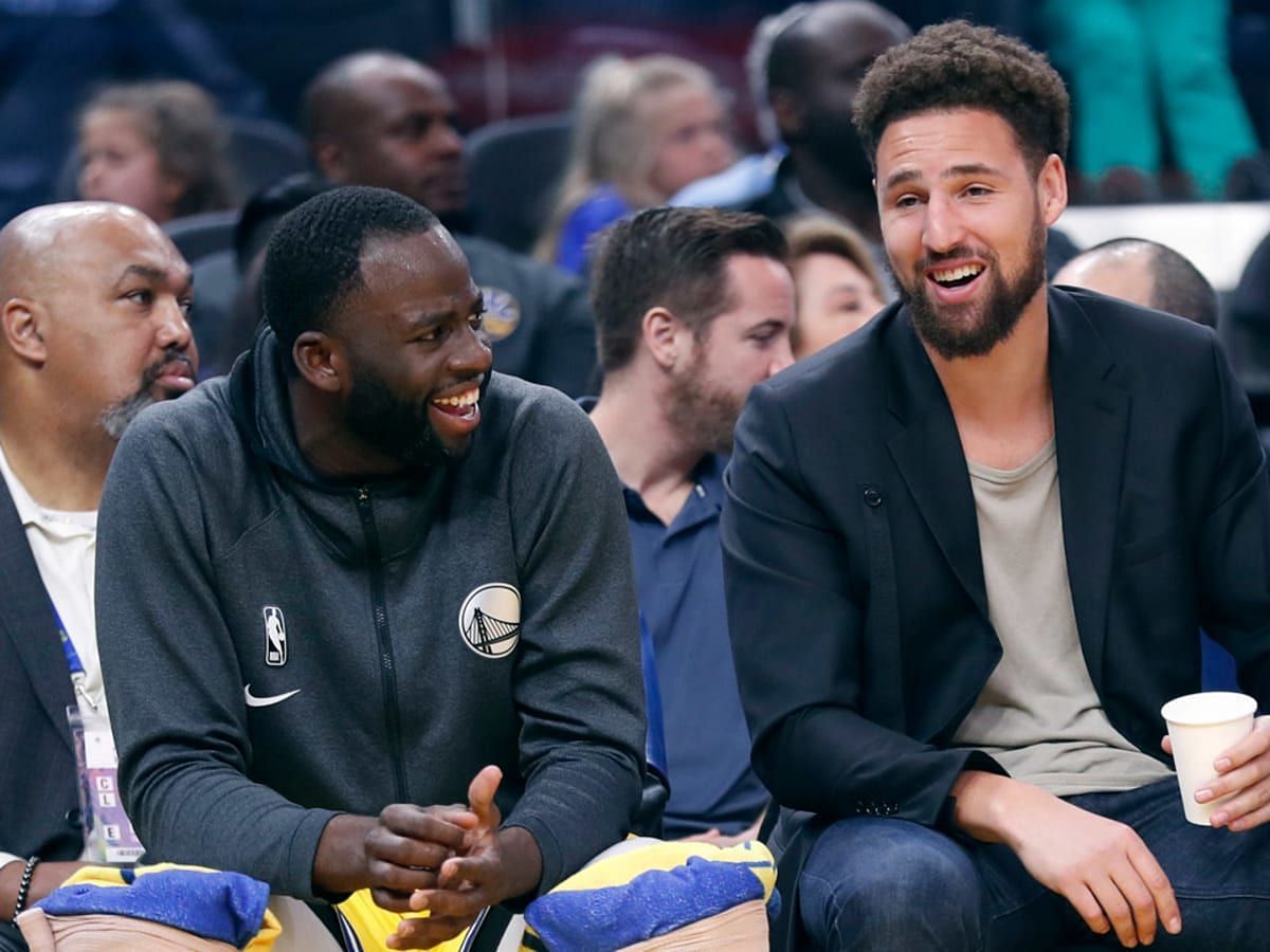 Golden State Warriors forward Draymond Green and shooting guard Klay Thompson