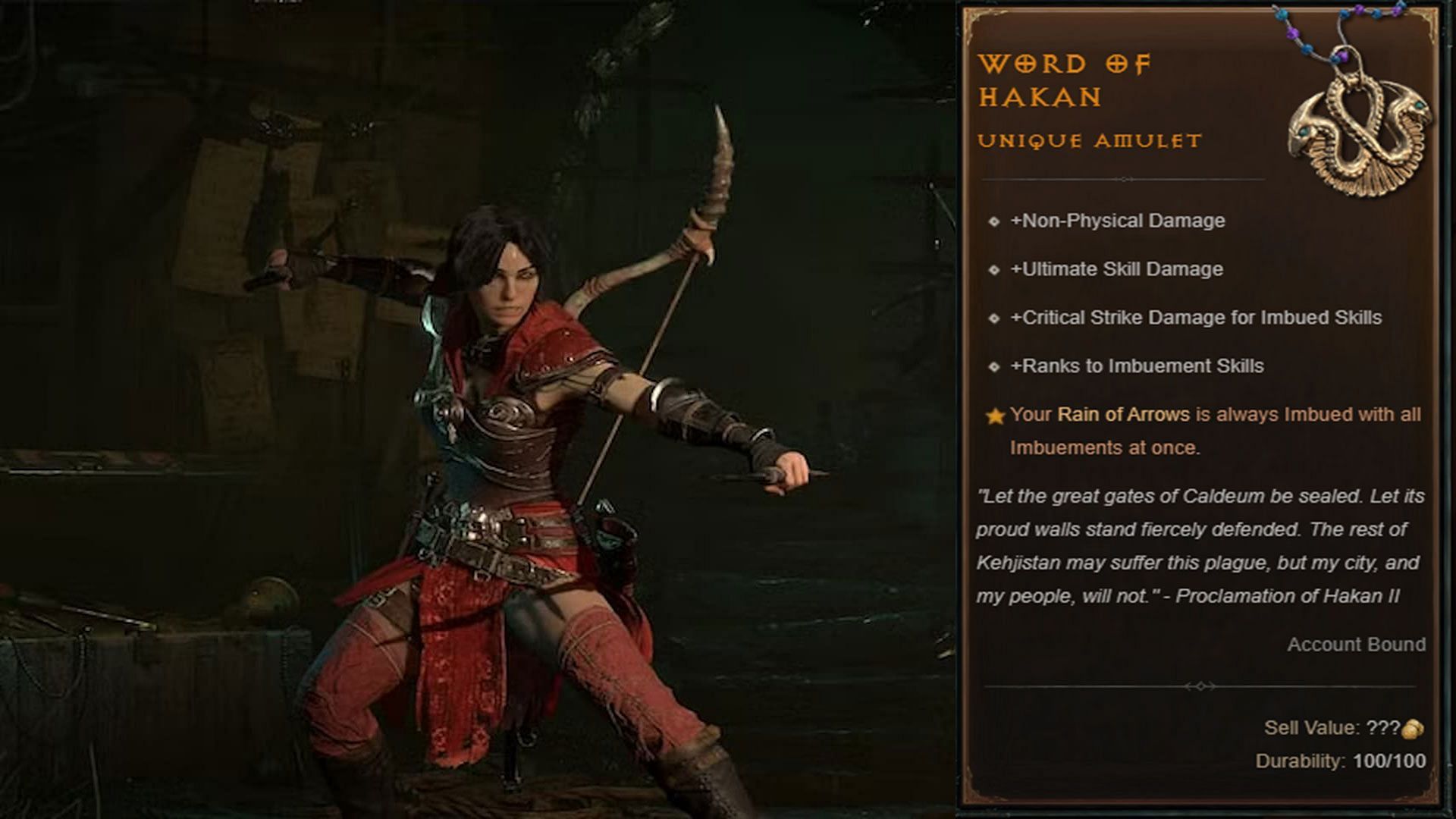 The Rogue is the only class that can use the Word of Hakan in Diablo 4 (Image via Blizzard)