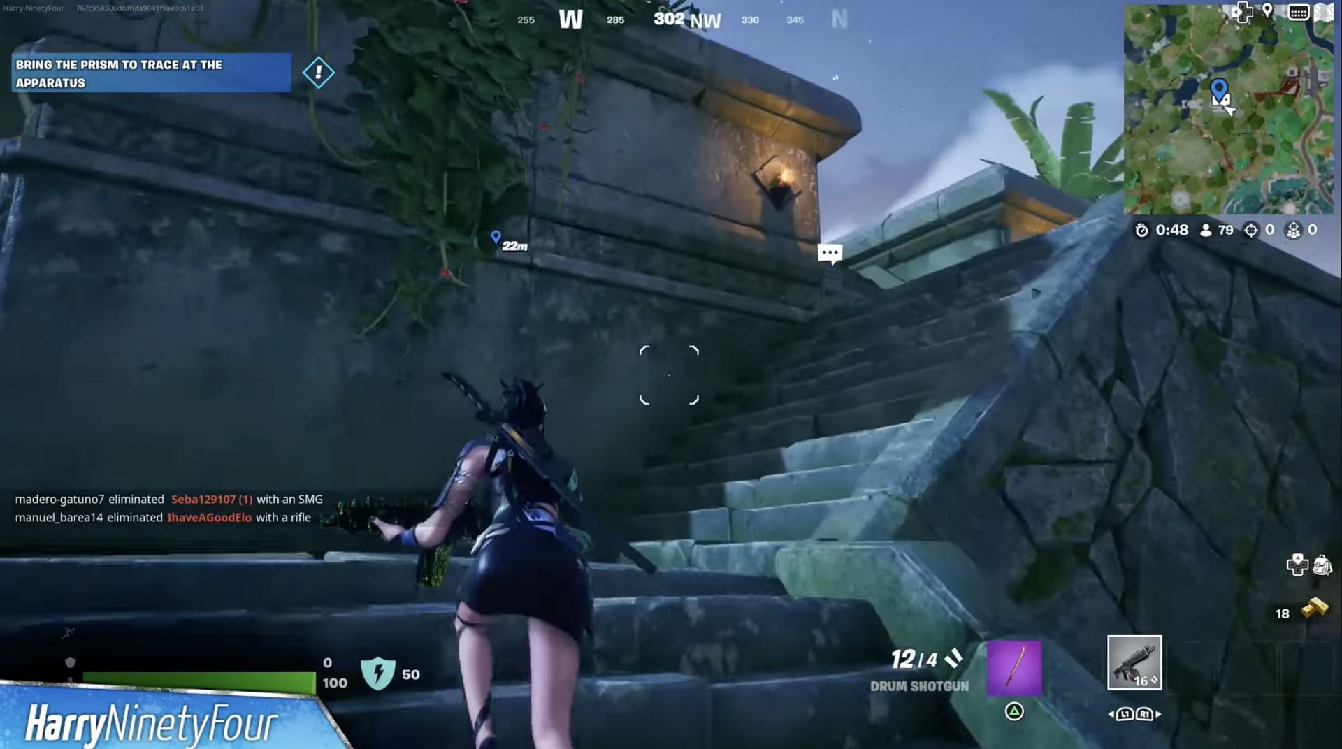 Head up the stairs with the Prism (Image via HarryNinetyFour on YouTube)