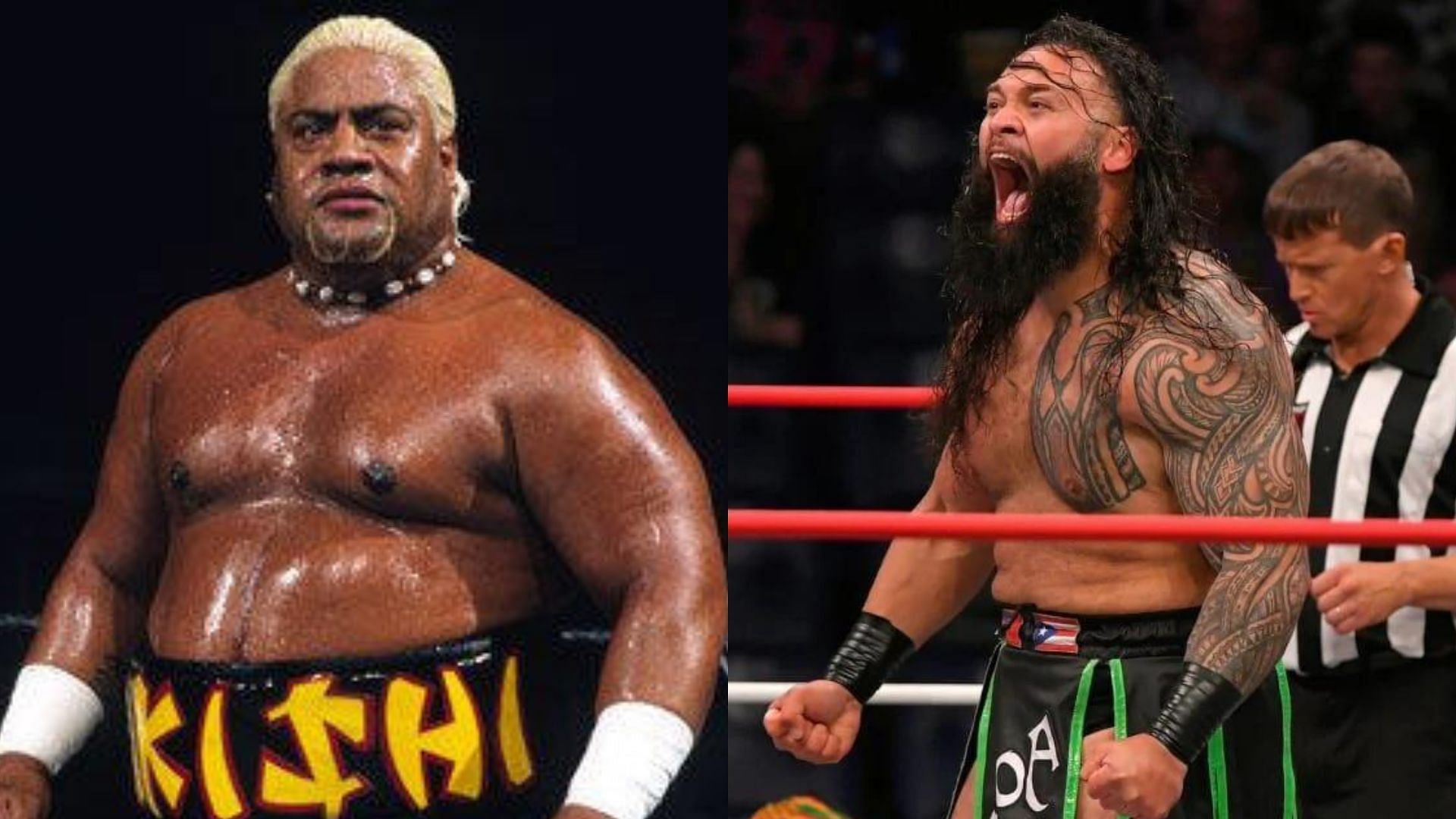Rikishi (left) sent a message to a current AEW star
