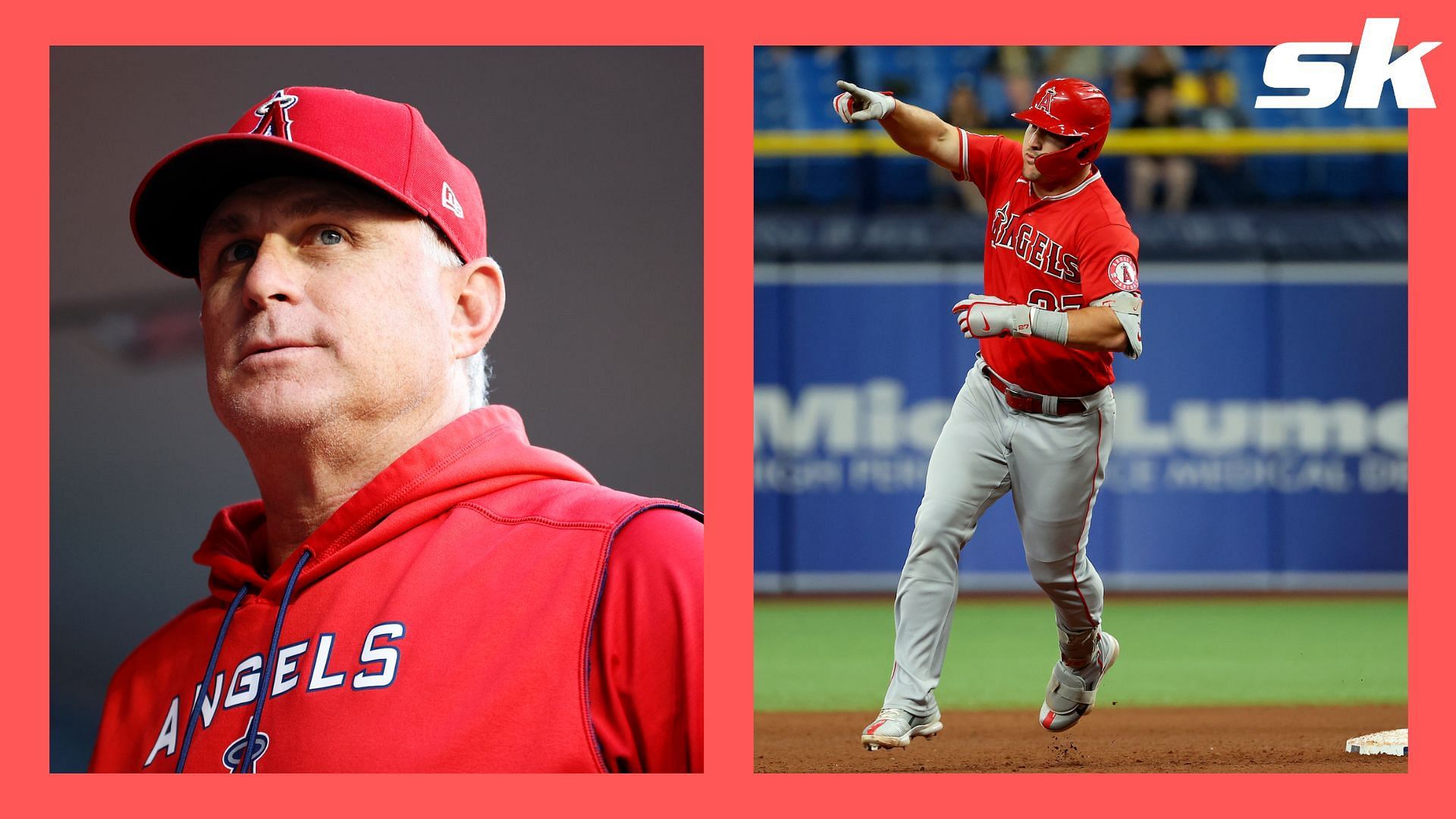 Phil Nevin and Mike Trout of the LA Angels