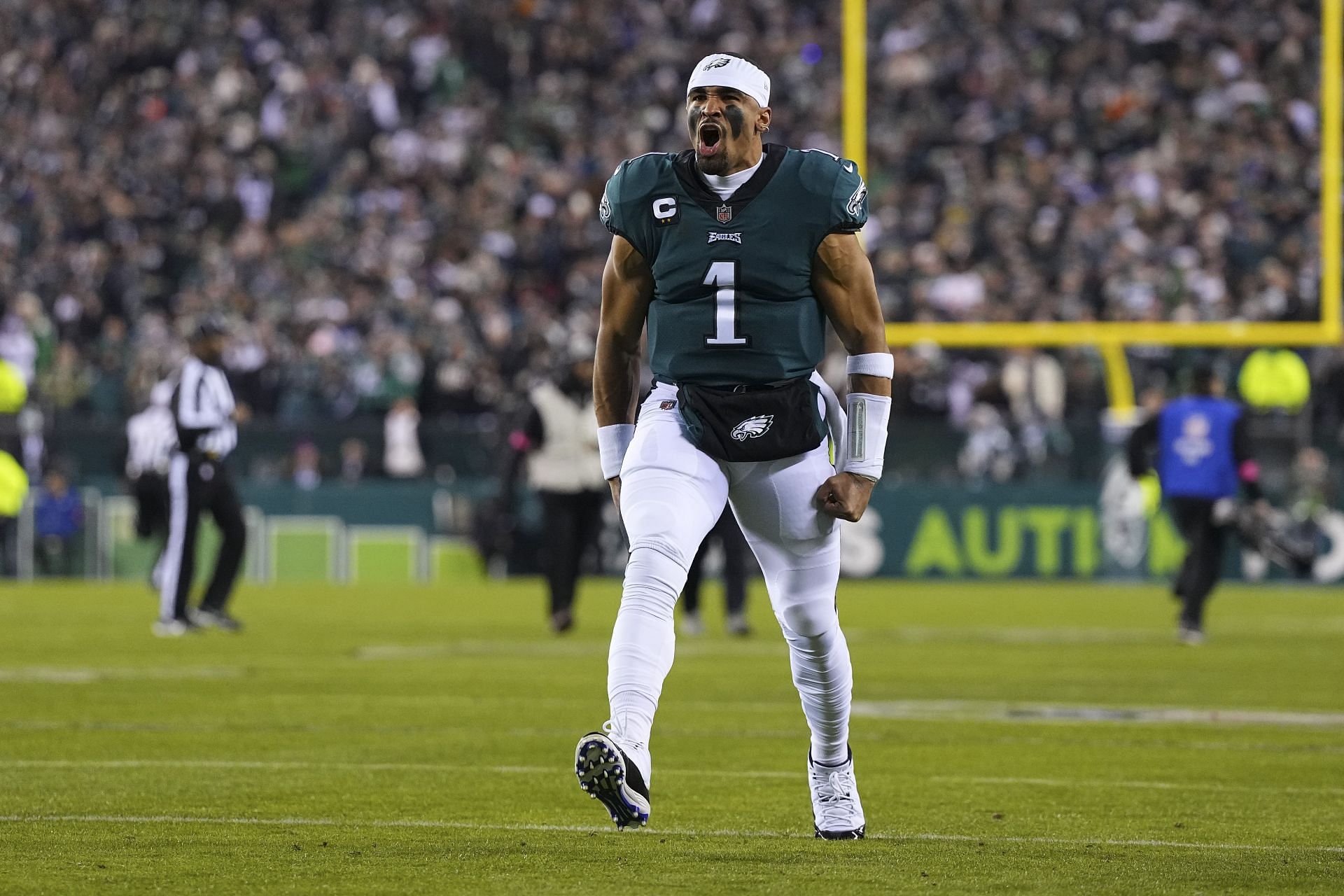 Jalen Hurts during NFC Divisional Playoffs - New York Giants v Philadelphia Eagles