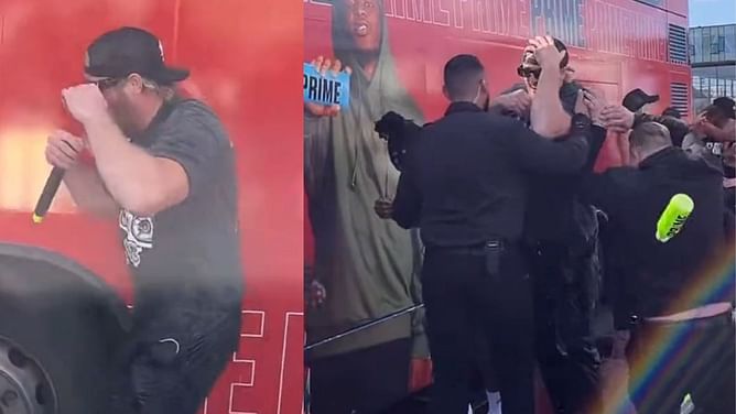 Watch: Logan Paul assaulted by his own brand bottles ahead of WWE Money in the Bank