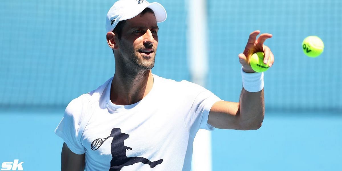Novak Djokovic spotted practicing at Janko Tipsarevic