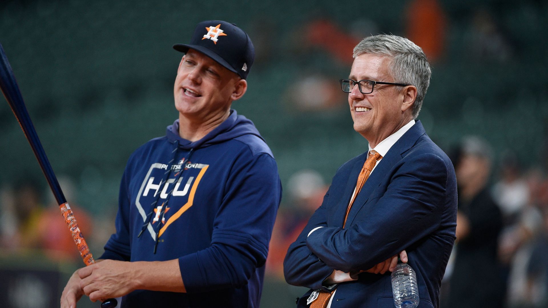 Jeff Luhnow and manager A.J. Hinch