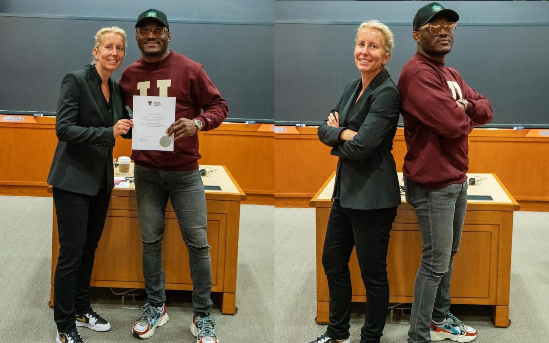 Kamaru Usman graduates from Harvard Business School