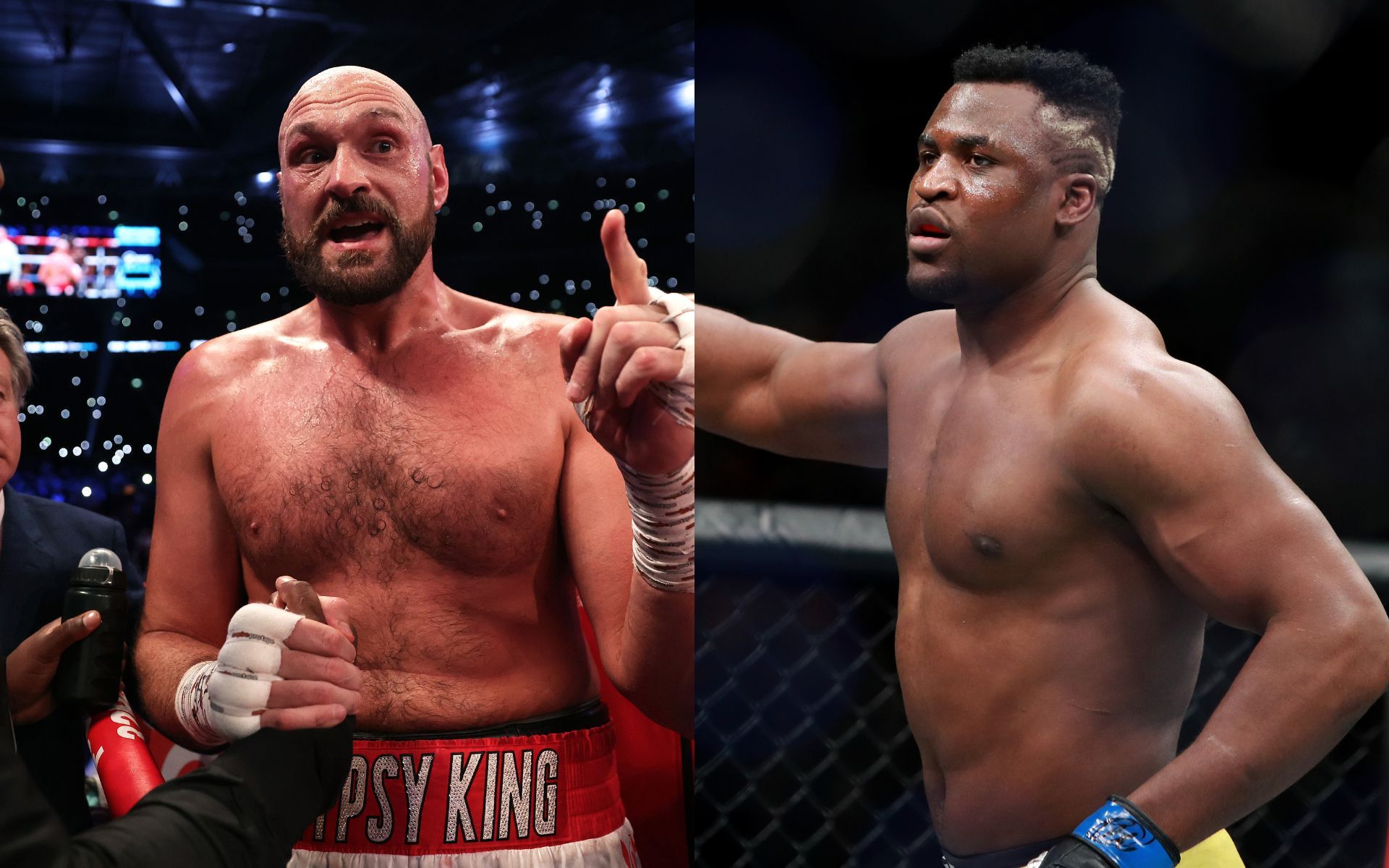 Tyson Fury (Left) and Francis Ngannou (Right)