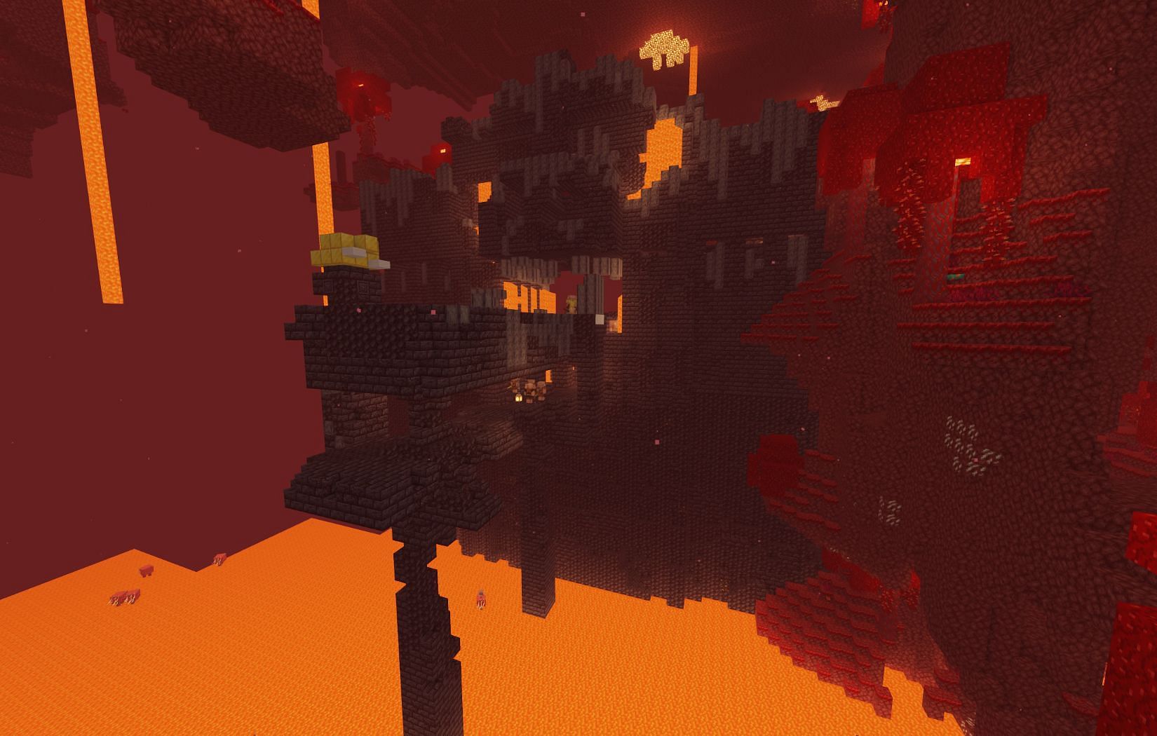Gold is readily available in the Nether (Image via Mojang)