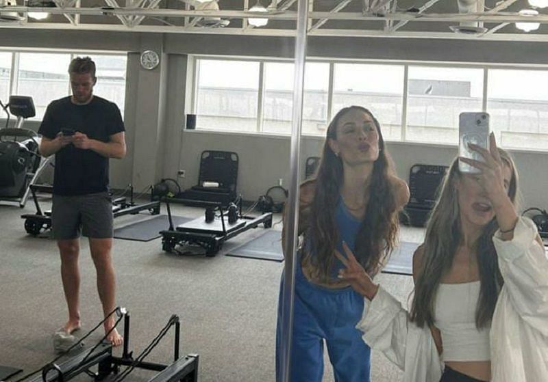 McDavid and Lauren Kyle enjoy a Pilates workout session