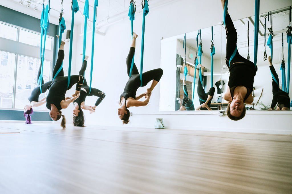 Aerial yoga studio (Image via Getty Images)